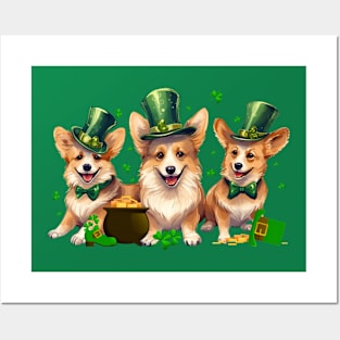 My Corgi Is My Lucky Charm St Patricks Day Posters and Art
